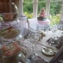 at The Knowle Country House, Higham, Kent Full set up chair covers, sashes, triple fish bowl centrepieces, post box and swagging