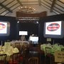 View of Stage Set and Projection for Awards Dinner