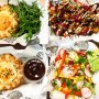 Selection of Pies, Smashed Garlic and Rosemary Spuds and our Crafty Slaw Selection of Pies, Smashed Garlic and Rosemary Spuds and our Crafty Slaw