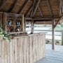 Our rustic bar at Kent Field Country Estate.