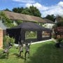 8mx4m Black gazebo