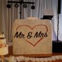 Customised "Mr and Mrs" Stand Cover. A Typical Wedding Setup