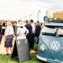 Frankie at a marquee wedding VW Split Screen Mobile Cocktail beer lager spirits bar