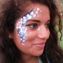 Floral work Cheek and eye flowers used to delightful effect
