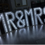 mr & mrs led light up hire £175