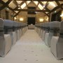 Civil Ceremony in a shimmy silver sash, aisle runner and petals Those Cherished Moments