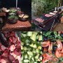 BBQ with freshly prepared salads