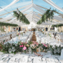 Clear roof frame marquee with voiles Clear roof frame marquee with voiles