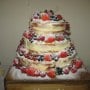 A naked wedding cake we did A naked wedding cake we did