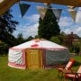 Our 5.8m Yurt Yurt in the summer sun