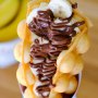 sample bubble waffle with Nutella and banana sample bubble waffle with Nutella and banana