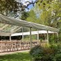 Clear roof marquee