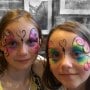 Chase the Stars Face Painting two beautiful face painted butterflies