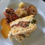 Chicken stuffed with Chorizo, served with Roast Mediterranean Veg and Garlic and Rosemary Roast Potatoes Chicken stuffed with Chorizo, served with Roast Mediterranean Veg and Garlic and Rosemary Roast Potatoes