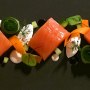Smoked salmon, horseradish, pickled vegetables Smoked salmon, horseradish, pickled vegetables