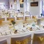 Chair covers and gold sashes Chair covers and gold sashes