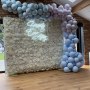 Perfect ballon arch’s over our flower wall Perfect ballon arch’s over our flower wall
