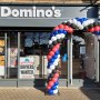 Spiral balloon arch for Domino's Spiral balloon arch for Domino's