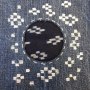 Hitomezashi Sashiko mend using vintage Kasuri fabric on jeans Hitomezashi Sashiko mend using vintage Kasuri fabric on jeans