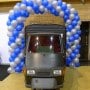 All dressed for a wedding Piaggio Ape Coffee van, coffee cart, tuk-tuk coffee