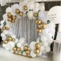 Bridal shower Balloon ring display with curtain backdrop Bridal shower Balloon ring display with curtain backdrop