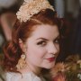 Retro style bride, natural smokey, bronze, peach tones makeup Retro style bride, natural smokey, bronze, peach tones makeup