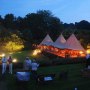 African treetops themed party in clients garden African treeops themed party