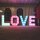 Coloured LOVE Lights The Prop Boutique