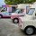 vintage and modern ice cream vans