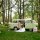 Campervan photobooth in pastel green and cream