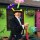Balloon modelling at Beaumaris Victorian Christmas 2014. The Conwy Jester balloon modelling as a Victorian gent