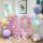 40th 4ft Numbers Filled with Balloons with a side garland and a set of 7. 40th 4ft Numbers Filled with Balloons with a side garland and a set of 7.