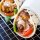 Marinated pork steak in tortilla wrap with salad & garlic mayo dressing Piri Piri chicken wrap