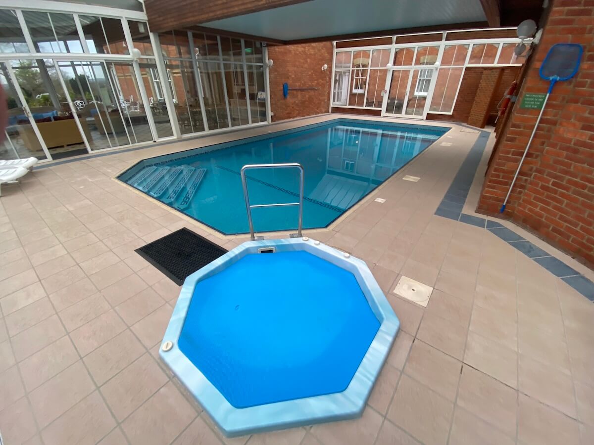 The indoor 'party pool' at Milton House