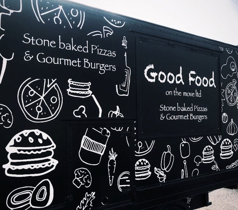 Unique chalk board-inspired food van from Good Food on The Move