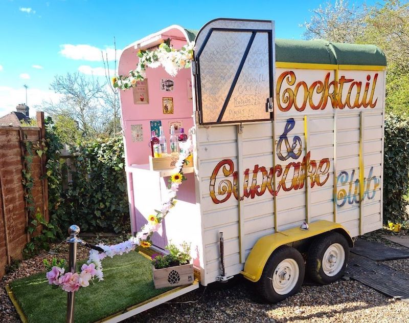 The colourful horsebox bar from Cocktail & Cupcake Club