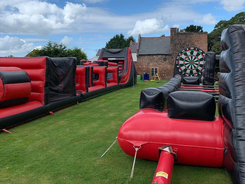 Inflatable obstacle course from The Event Station