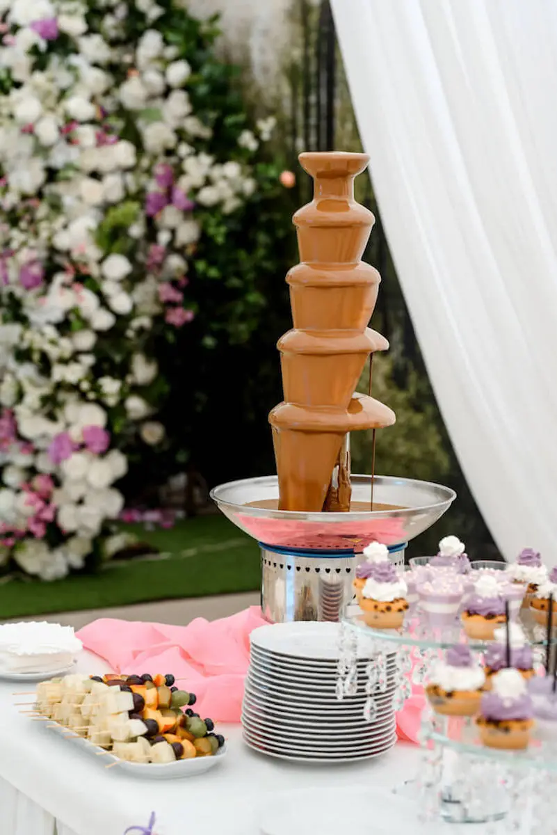 Chocolate Fountain at a wedding