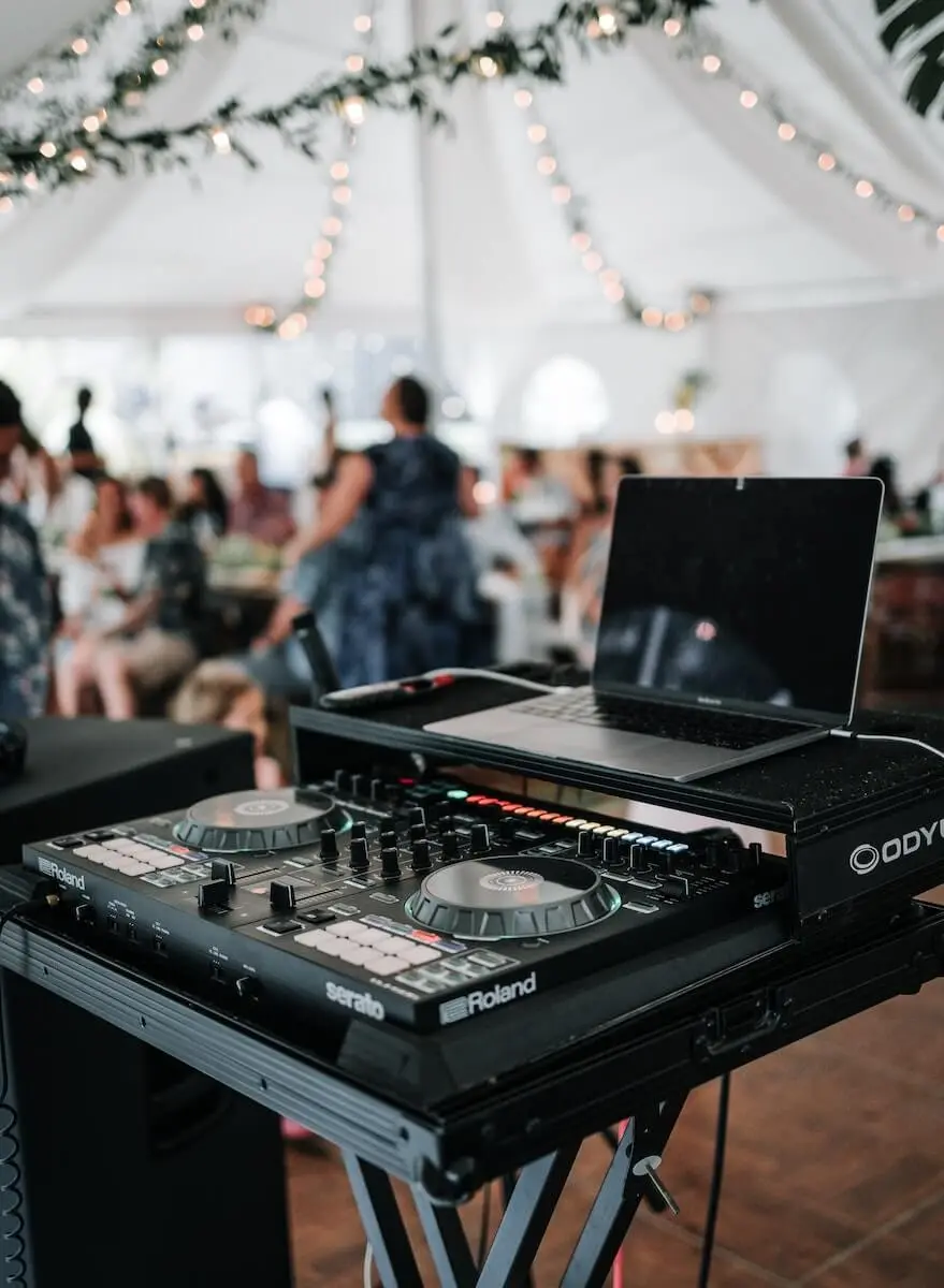 DJ playing a set at a wedding